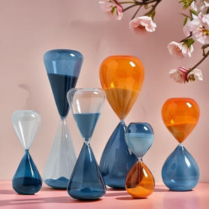 Nouvelle horloge à sable créative en verre, minuteur de 3 à 60 minutes, forme goutte d'eau personnalisée pour la décoration intérieure - Product Image 1
