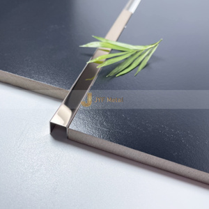 Matériaux de construction métalliques EX471 201 304 en acier inoxydable rose gold miroir, profil en U pour la décoration des bords de carrelage mural - Product Image 4