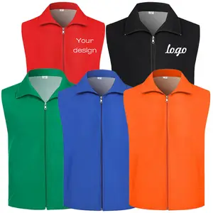 Activiteit Drukkerij Vest Werk Vrijwilligersvesten Met Custom Logo Afdrukken Goedkope Custom Promotionele Werk Bedrukt Vest Voor Mannen