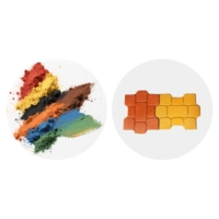 Stempel Beton Warna Besi Oksida Oranye untuk Batu Bata Beton