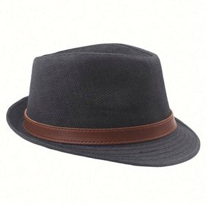 Chapeaux Fedora Vintage Britanniques pour Hommes – Protection Solaire Anti-UV Tendance pour l'Été, la Plage et les Fêtes en Extérieur avec Ruban et Corde - Product Image 3