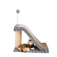 Lit pour chat, arbre à chat, griffoir – Durable, multifonctionnel, en panneau de particules de qualité E1, écologique, style épuré, pour intérieur