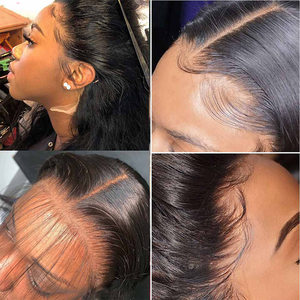 Pelucas al <span class=keywords><strong>por</strong></span> mayor lisas sin pegamento de cabello humano, pelucas frontales de encaje, peluca frontal de encaje HD completa natural vietnamita sin procesar para mujeres afroamericanas - Product Image 3
