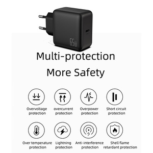 Cargador Rápido USB-C de 65W con Tecnología GaN, Adaptador PD3.0 PPS para Laptop y iPhone, Ultracompacto de 51x53mm, con Protección Contra Sobrecalentamiento - Product Image 6
