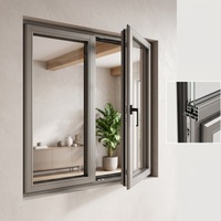 Fenêtres à battants 3i-Low-E à ouverture extérieure, en aluminium multi-chambres avec verre, pour la vente en gros et la distribution