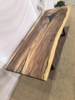 Prix réduit Plateaux de table en bois massif avec bord naturel en bois de Raintree