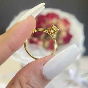 Anillos de promesa de boda de lujo VVS forma de huevo de Paloma ovalada brillante Moissanite S925 joyería de compromiso de plata esterlina para damas - Product Image 4