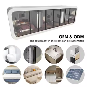 Cabine modulaire extérieure sur mesure en bois de pommier préfabriquée Villa préfabriquée pour dormir Hôtel Logement et bureau de travail - Product Image 4