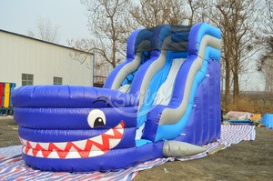 Giá tốt nhất cá mập Inflatable trượt nước <span class=keywords><strong>inground</strong></span> Hồ bơi nhỏ thổi lên trượt nước với hồ bơi cho trẻ em - Product Image 3