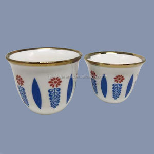 2021 nuovo Fine Bone china Insieme della <span class=keywords><strong>Tazza</strong></span> di Porcellana <span class=keywords><strong>Tazza</strong></span> di Caffè di Ceramica 80cc Arabo Cawa Con <span class=keywords><strong>Oro</strong></span> Con La Montatura Nera - Product Image 3