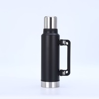 Botol Air Yerba Mate 1L untuk Luar Ruangan, Termos Vakum Dinding Ganda, Tumbler Stainless Steel untuk Berkemah, Tahan Panas 12-24 Jam