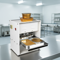 Machine de scellage thermique semi-automatique en aluminium pour contenants alimentaires à emporter et produits de boulangerie