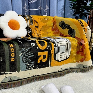 Tapis Jacquard d'extérieur pour camping, couverture de sieste, tapis de pique-nique <span class=keywords><strong>anti</strong></span>-humidité, serviette de canapé <span class=keywords><strong>anti</strong></span>-griffures de <span class=keywords><strong>chat</strong></span>, couverture intégrale pour objets divers - Product Image 4