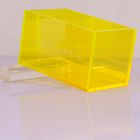 Plaque en acrylique/plexiglas transparent jaune fluorescent pour découpe, gravure personnalisée et sérigraphie, fabriquée en Chine continentale