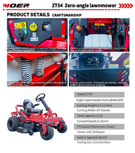 Zero Turn Lawn Mower 54 Inch Deck Commercial Riding Grass Cutting Machine Professional Garden High Efficiency Voer-ZT54 4-Stroke - Product Image 4