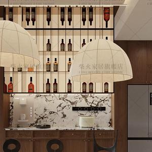 Lustre rond de style chinois rétro, luminaire suspendu de 50 cm, 60 cm, 80 cm de diamètre, LED E27, pour bar, chambre à coucher, salle à manger - Product Image 1