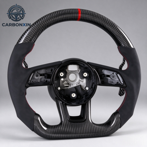Volante RS Personalizado con Cuero para Audi RS3 8Y RS4 RS5 B9.5 RS6 C8 2021-2024 - Fibra de Carbono - Product Image 1