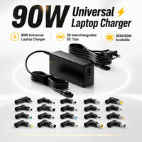 Pengisi Daya Laptop USB-C Universal 90W dengan 20 Tip Pengganti Adaptor AC untuk Dell HP Acer Asus Lenovo IBM Toshiba Samsung MacBook