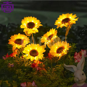 Luces Solares Impermeables IP65 con Diseño de Girasol, Color Personalizado, para Festivales, Jardín, Interiores, Decoración de Patio Trasero - Product Image 2