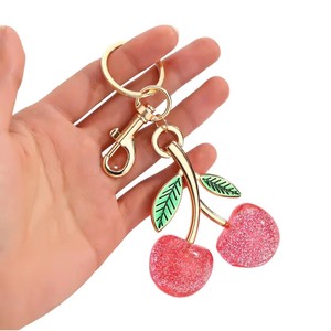 Luxury Mini Cherry Pendant Keychain Accessory Women Purse Tote Charm Decor Bag Charm for G Designer Handbag