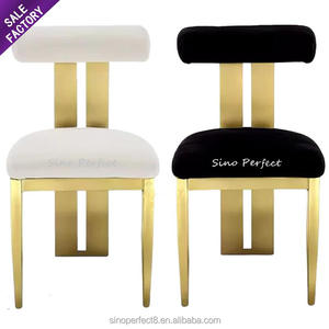 Venta al por mayor de lujo moderno Nuevo diseño de muebles de oro rosa de acero inoxidable banquete fiesta evento boda silla - Product Image 1