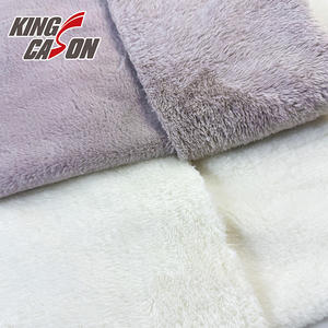 KINGCASON Tela Al Por Mayor 100% poliestere eco-friendly materia nuovo processo personalizzato di colore bianco tessuto Sherpa per cuscino pigiama - Product Image 1