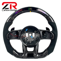Volant en fibre de carbone forgé en forme de D avec écran LED amélioré pour Mercedes-Benz W204 W205 W211 AMG GLE CLA