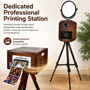 Stand d'impression instantanée pour photomaton rétro en bois pour événements commerciaux et mariages, compatible <span class=keywords><strong>DNP</strong></span> <span class=keywords><strong>QW410</strong></span> - Product Image 5