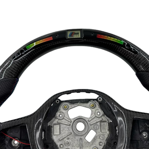 Volant de voiture personnalisé en fibre de carbone forgée avec LED pour G30 G31 G32 X3 G01 X4 G02 M2 G87 M3 G80 M4 G82 G42 G20 LCI M5 F90 G11 - Product Image 4