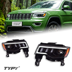 Conjuntos de faros delanteros TYPY para Jeep Grand Cherokee 2014-2021 con lentes LED, luces diurnas e intermitentes secuenciales - Product Image 1