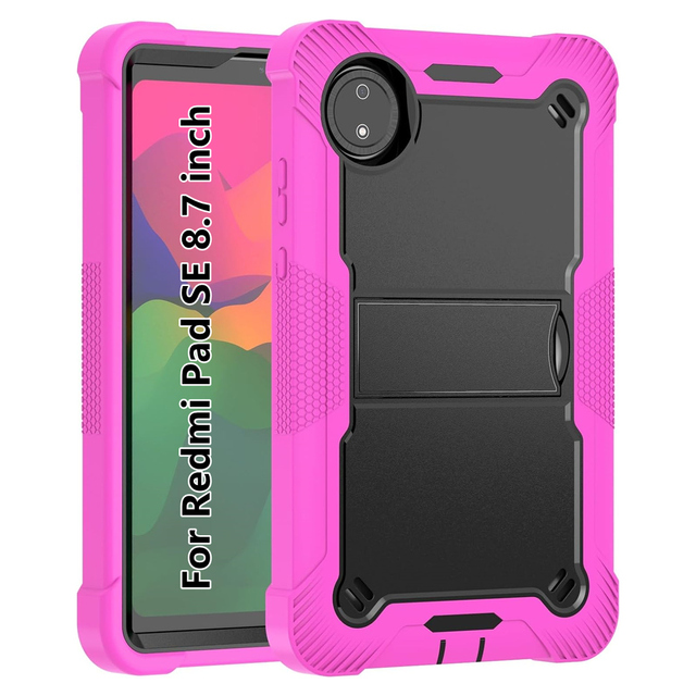 Rugged Tablet Cases for Redmi Pad SE 8.7 Inch Heavy Duty Multi-Layer Protection Shockproof Kickstand Durable Tablet Cover