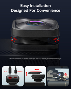 Redtiger Dealer VC70 Dual Dash Cam 5.8GHz WiFi 6 Touch Screen Dash <b>Camera</b> with 24H Parking Monitor Car Black Box - Product Image 6