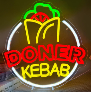 Letrero de Neón Personalizado con Diseño de Helado, Luz LED de Neón para Decoración de Pared de Cafetería, Ideal para Bubble Tea, Doner <span class=keywords><strong>Kebab</strong></span> y Otros Comida Rápida - Product Image 3