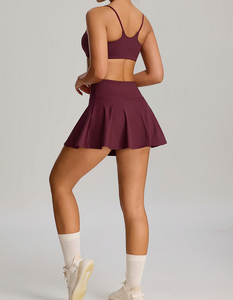 Conjuntos Deportivos para Mujer de 2 Piezas, Antibacterianos, Traje de Tenis, Sujetador Deportivo Suave como la Mantequilla, Minifalda, Secado Rápido, Ecológico - Product Image 6