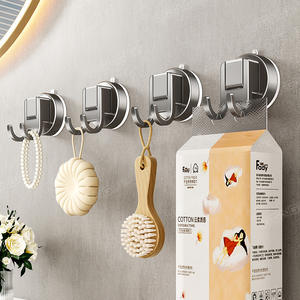 Crochets à ventouse Blue Vine, lot de 2, crochets muraux modernes pour salle de bain, installation facile, aucun perçage requis - Product Image 5