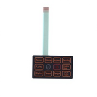 Boutons tactiles en métal en relief avec impression sur soie personnalisée, étanches, industriels, blancs avec une membrane de fenêtre, clavier