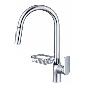 Vente en gros de panier <span class=keywords><strong>à</strong></span> savon Offres Spéciales robinet de cuisine en laiton <span class=keywords><strong>à</strong></span> tirette robinets de cuisine robinets d'eau chaude et froide robinet d'évier - Product Image 2