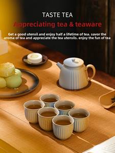 ชุดน้ำชาจีนโบราณสุดหรู สำหรับสำนักงาน ของขวัญ กล่องของขวัญ กระเบื้องเคลือบ สำหรับเด็ก ผู้ใหญ่ ใช้ในบ้าน ปิกนิกนอกบ้าน น้ำหนักเบา ทนทาน - Product Image 5