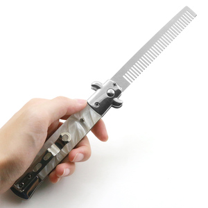 Nuevo diseño de peine para bigote, peine plegable, herramientas de estilismo para salón de belleza, cepillo recortador de pelo doblado a mano para cabello y barba - Product Image 2