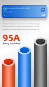 Tuyau d'air en PU pneumatique à joint noir, tuyau d'air pour pompe à air, compresseur d'air, tuyau de vapeur en <span class=keywords><strong>spirale</strong></span>, rétracteur - Product Image 5