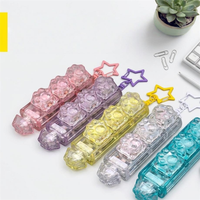 En gros, Clavier mécanique LED en acrylique 5 touches avec motif patte de chat mignon, jouet anti-stress multi-couleurs transparentes pour enfants, breloque de sac à dos