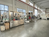 Ligne de remplissage automatique de bouteilles de yaourt à la fraise de 300 ml et 500 ml, machine de production de remplissage et de bouchage de liquides laitiers