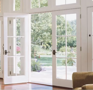 <span class=keywords><strong>Porte</strong></span> à battants Upvc résident Upvc avec <span class=keywords><strong>double</strong></span> <span class=keywords><strong>vitrage</strong></span> entrée de rupture thermique pour maison - Product Image 2