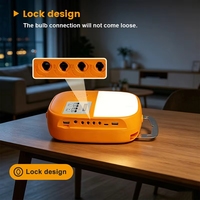 Système solaire domestique 12W avec panneau solaire, batterie LiFePo4 6Ah, radio FM MP3, Bluetooth, chargeur de téléphone, ampoules LED et ports USB