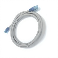 Cable de Extensión Telefónica Cat5e de Cobre UTP RJ11 de 2m Gris con Conectores Azul Claro