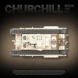 100238 WW2 arme militaire armée britannique Churchill réservoir d'infanterie avec des soldats bricolage assemblage brique enfants jouets blocs de construction ensembles - Product Image 3