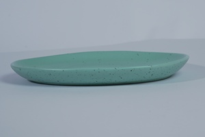 Juego de Platos de Cerámica Esmaltada de Color Verde Redondo, Vajilla de Porcelana para Restaurante, Vajilla para la Mesa - Product Image 3