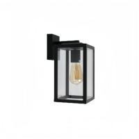 Applique murale extérieure en alliage d'aluminium anti-UV avec douille GU10/E27, diffuseur en polycarbonate, étanche, longue durée de vie