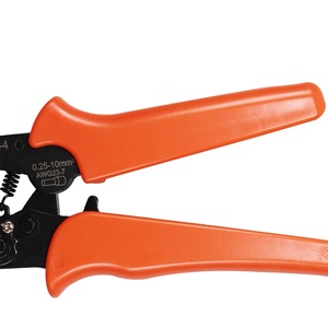 Pince à sertir texturée en acier au carbone de qualité industrielle HSC8 6-4, 0,25-10 mm AWG23, pour cosses tubulaires, entrée frontale - Product Image 2