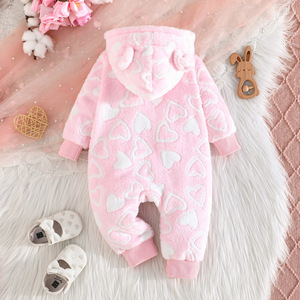 2025新款秋冬系列可爱长袖连帽连身衣男童女童毛毛爱一件登山服ODM供应 - Product Image 6